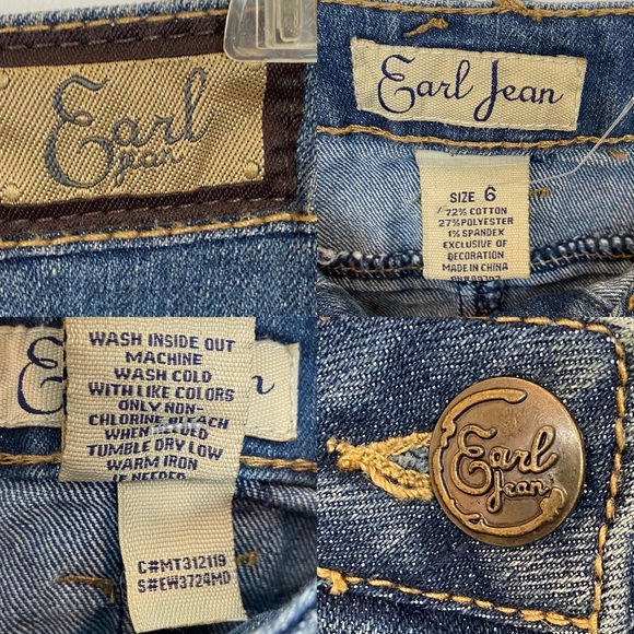 Earl Jean Button Front Denim Mini Skirt Size 6 - Picture 5 of 5